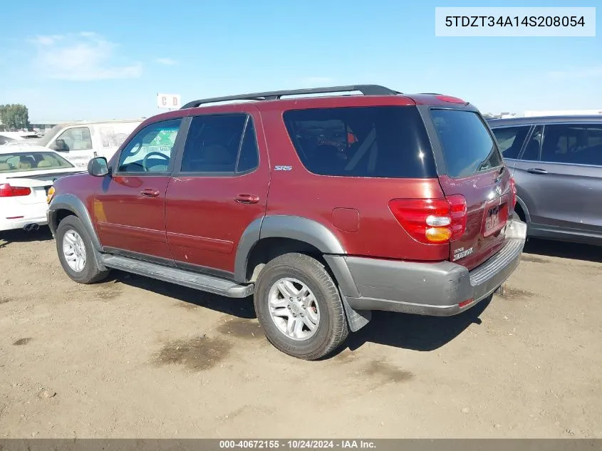 5TDZT34A14S208054 2004 Toyota Sequoia Sr5 V8