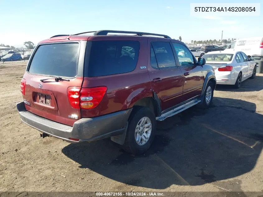 5TDZT34A14S208054 2004 Toyota Sequoia Sr5 V8