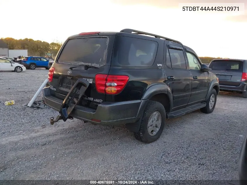 2004 Toyota Sequoia Sr5 V8 VIN: 5TDBT44A44S210971 Lot: 40675591