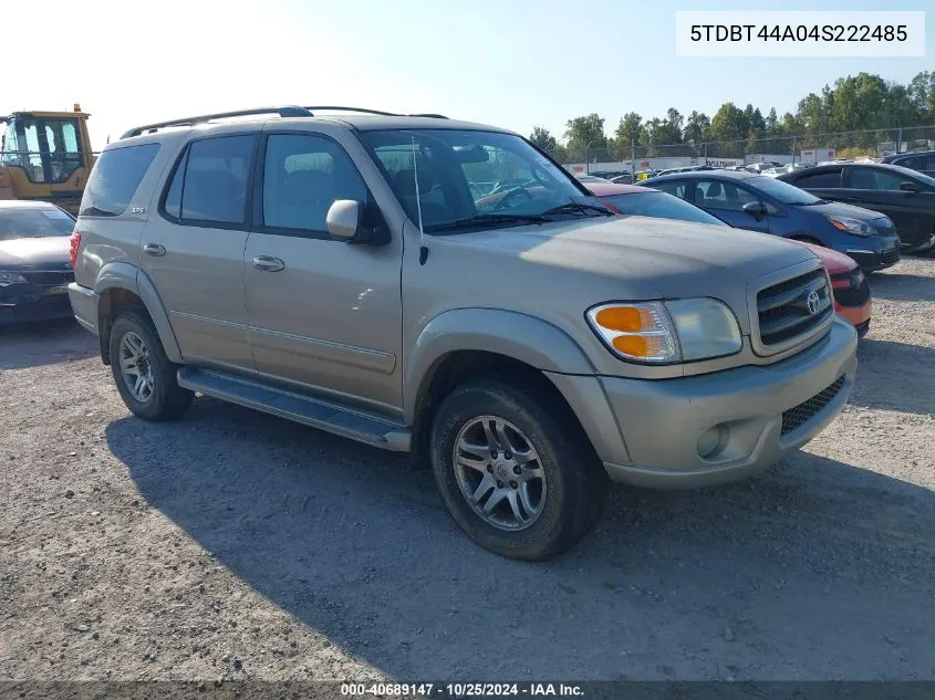 5TDBT44A04S222485 2004 Toyota Sequoia Sr5 V8