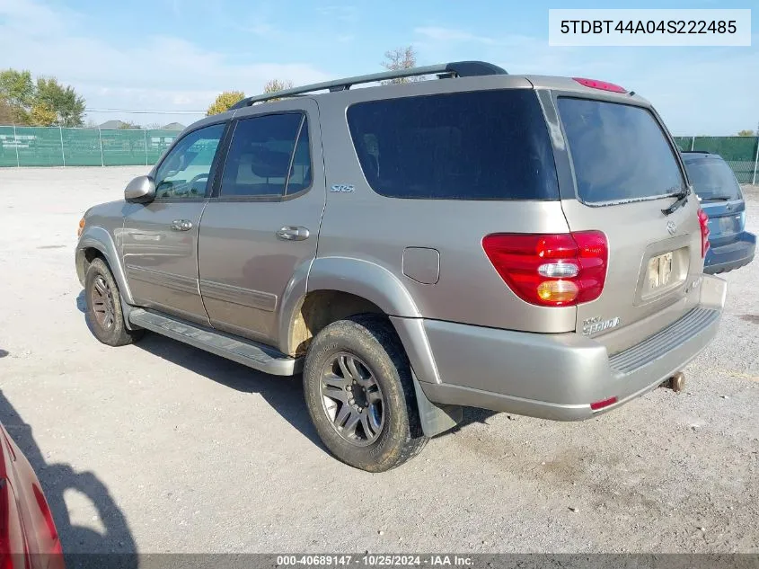 5TDBT44A04S222485 2004 Toyota Sequoia Sr5 V8