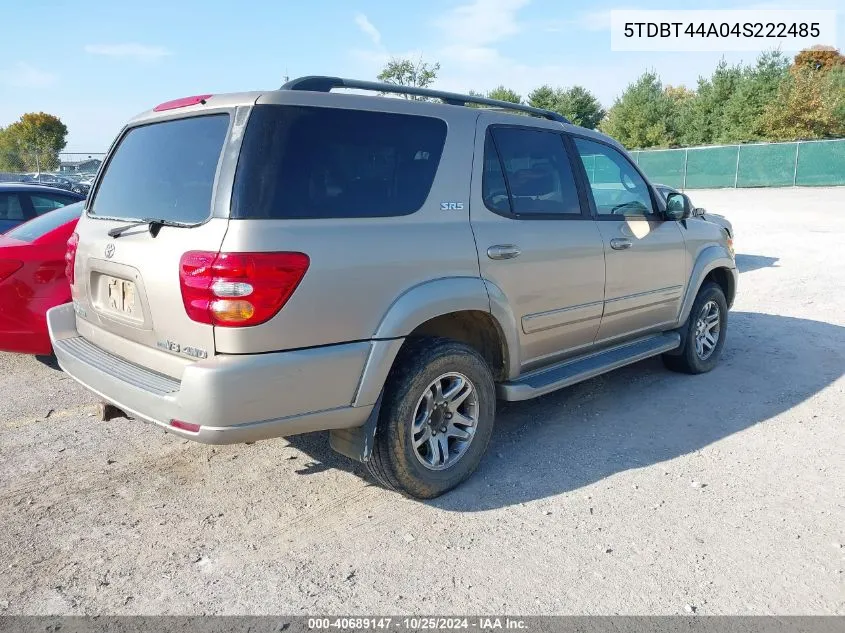 5TDBT44A04S222485 2004 Toyota Sequoia Sr5 V8