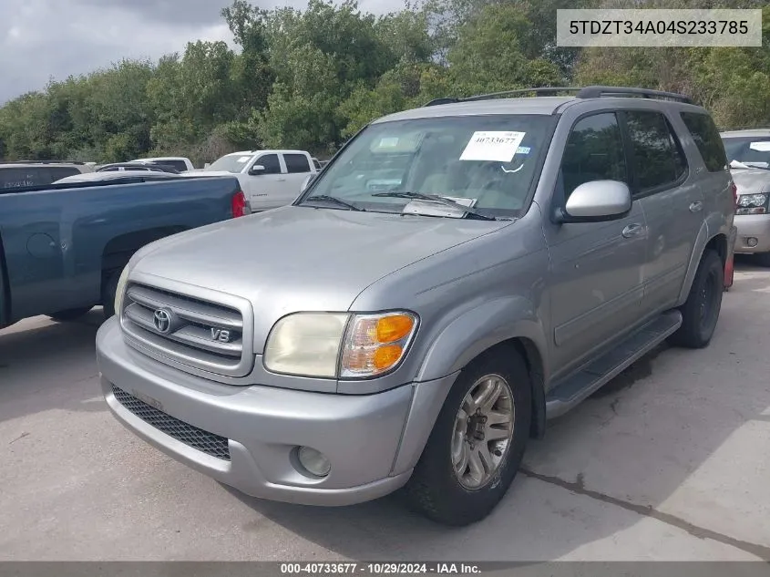 5TDZT34A04S233785 2004 Toyota Sequoia Sr5 V8