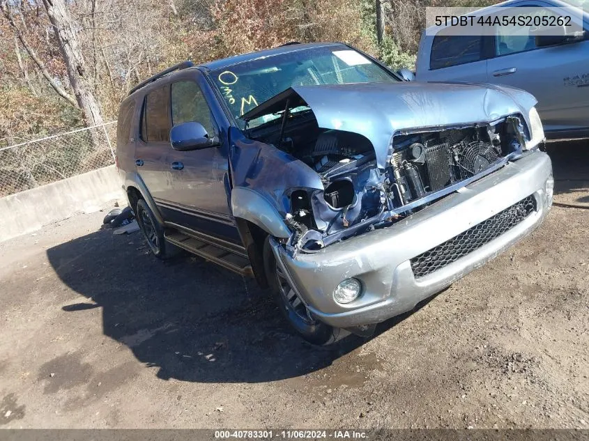 2004 Toyota Sequoia Sr5 V8 VIN: 5TDBT44A54S205262 Lot: 40783301