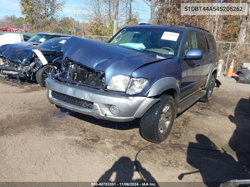 2004 Toyota Sequoia Sr5 V8 VIN: 5TDBT44A54S205262 Lot: 40783301