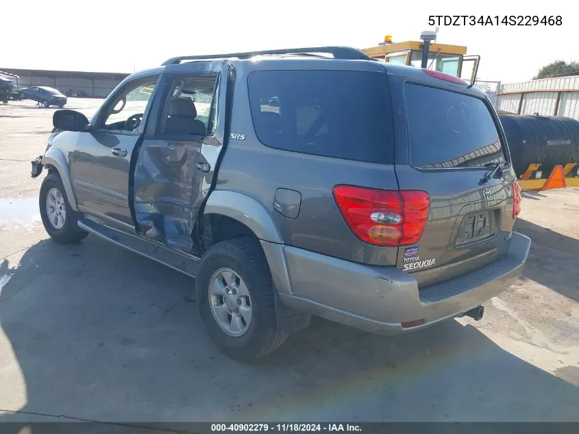 2004 Toyota Sequoia Sr5 V8 VIN: 5TDZT34A14S229468 Lot: 40902279