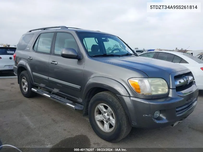 2005 Toyota Sequoia Sr5 V8 VIN: 5TDZT34A95S261814 Lot: 40176207