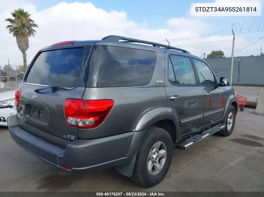 2005 Toyota Sequoia Sr5 V8 VIN: 5TDZT34A95S261814 Lot: 40176207