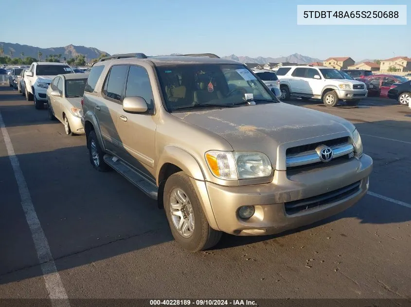 2005 Toyota Sequoia Limited V8 VIN: 5TDBT48A65S250688 Lot: 40228189