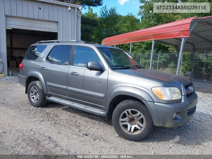 5TDZT34A55S239115 2005 Toyota Sequoia Sr5 V8