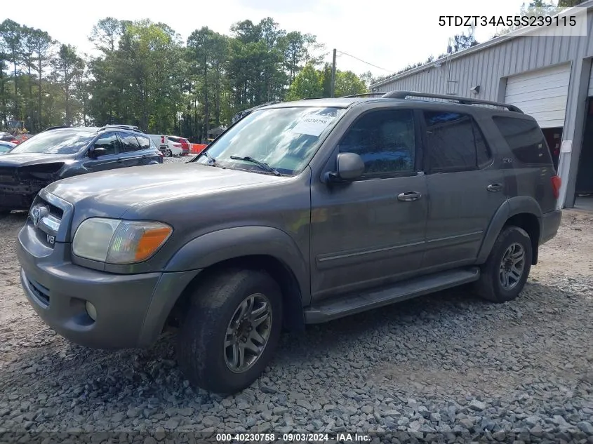 5TDZT34A55S239115 2005 Toyota Sequoia Sr5 V8