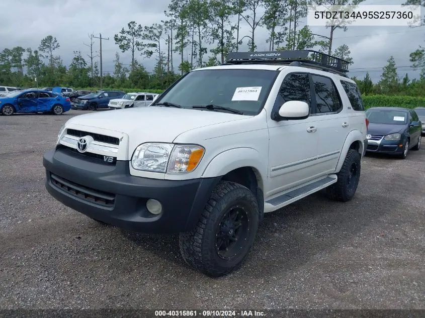 2005 Toyota Sequoia Sr5 V8 VIN: 5TDZT34A95S257360 Lot: 40315861