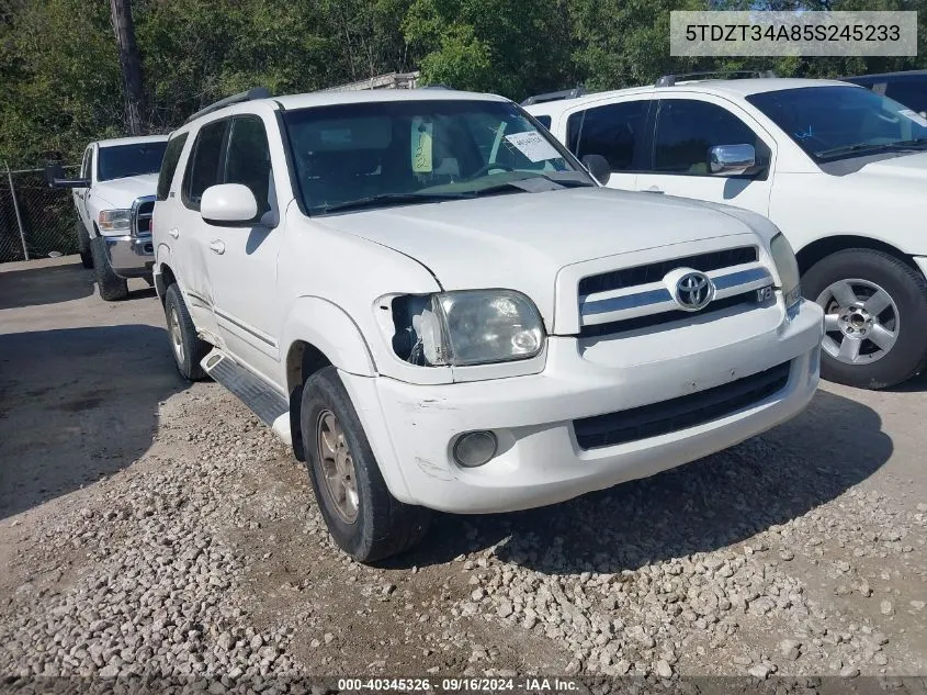 5TDZT34A85S245233 2005 Toyota Sequoia Sr5 V8