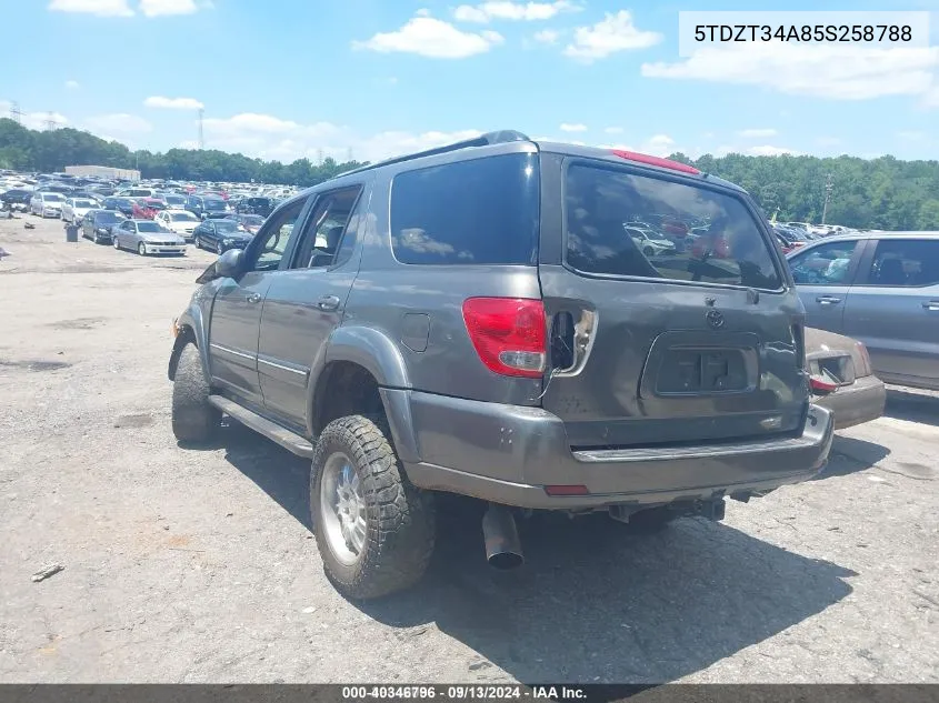 5TDZT34A85S258788 2005 Toyota Sequoia Sr5 V8