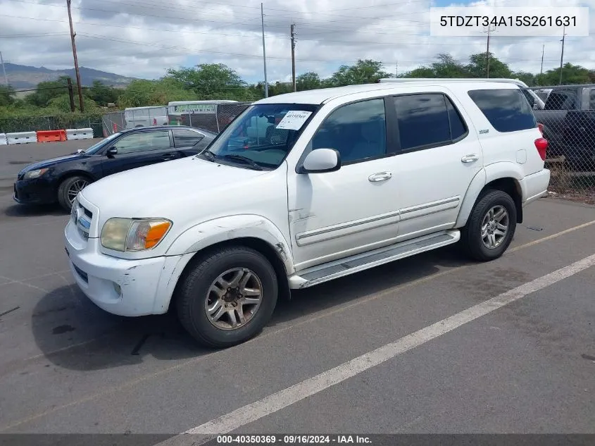 5TDZT34A15S261631 2005 Toyota Sequoia Sr5 V8