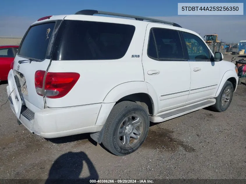 2005 Toyota Sequoia Sr5 V8 VIN: 5TDBT44A25S256350 Lot: 40386266