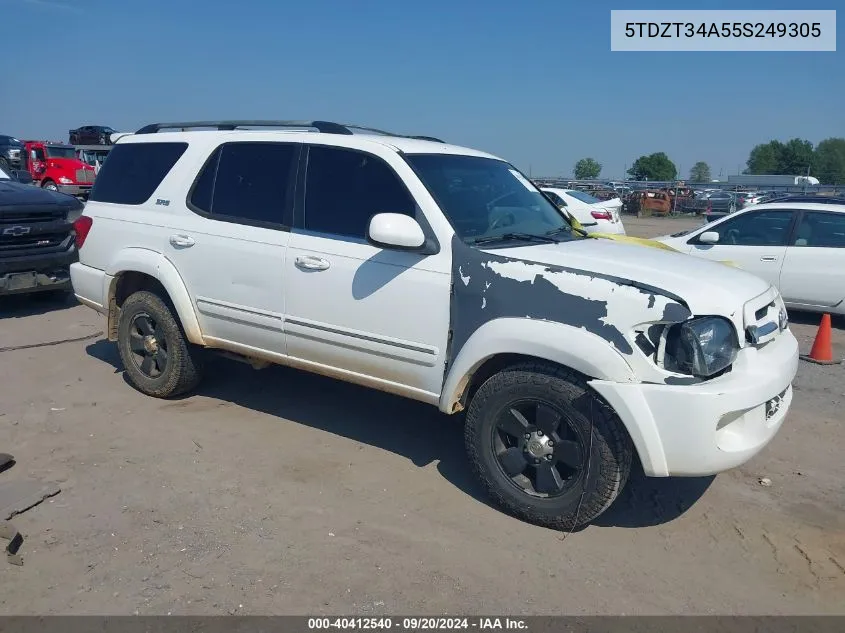 2005 Toyota Sequoia Sr5 V8 VIN: 5TDZT34A55S249305 Lot: 40412540