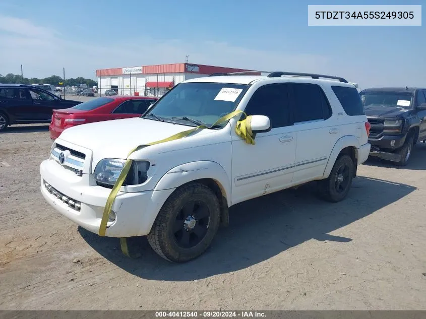 2005 Toyota Sequoia Sr5 V8 VIN: 5TDZT34A55S249305 Lot: 40412540