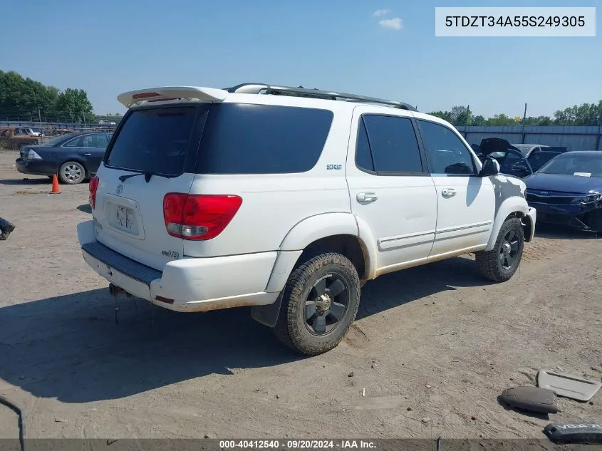 2005 Toyota Sequoia Sr5 V8 VIN: 5TDZT34A55S249305 Lot: 40412540