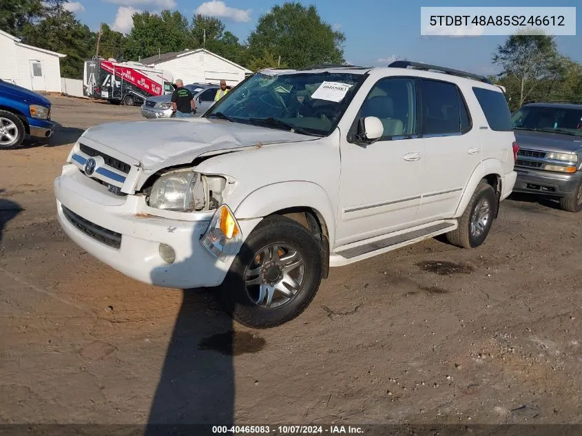 2005 Toyota Sequoia Limited V8 VIN: 5TDBT48A85S246612 Lot: 40465083