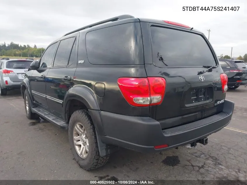 2005 Toyota Sequoia Sr5 VIN: 5TDBT44A75S241407 Lot: 40525502