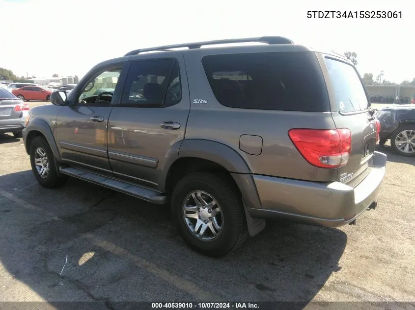 2005 Toyota Sequoia Sr5 V8 VIN: 5TDZT34A15S253061 Lot: 40539010