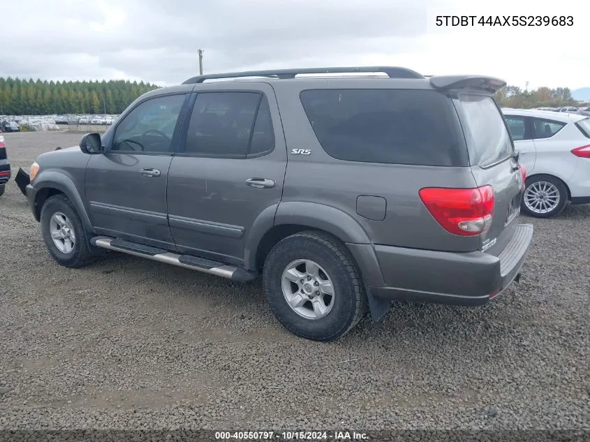 2005 Toyota Sequoia Sr5 V8 VIN: 5TDBT44AX5S239683 Lot: 40550797