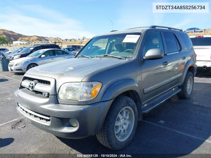 2005 Toyota Sequoia Sr5 V8 VIN: 5TDZT34A85S256734 Lot: 40565129