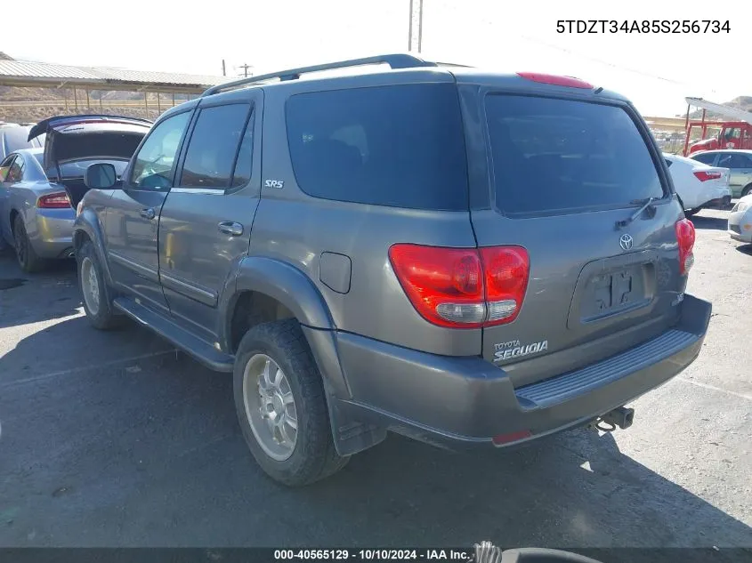 2005 Toyota Sequoia Sr5 V8 VIN: 5TDZT34A85S256734 Lot: 40565129