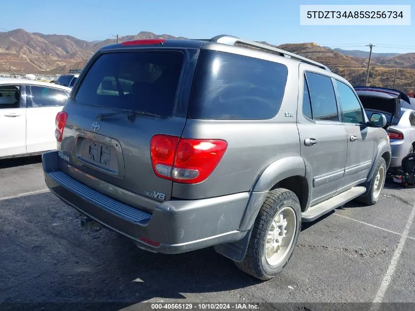 2005 Toyota Sequoia Sr5 V8 VIN: 5TDZT34A85S256734 Lot: 40565129