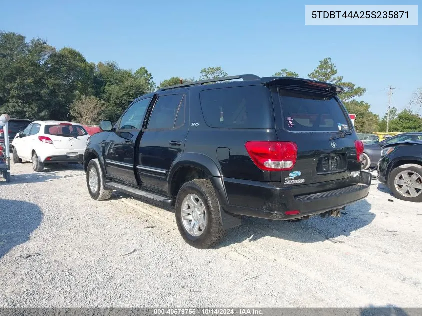 2005 Toyota Sequoia Sr5 VIN: 5TDBT44A25S235871 Lot: 40579755