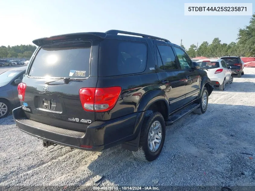 2005 Toyota Sequoia Sr5 VIN: 5TDBT44A25S235871 Lot: 40579755