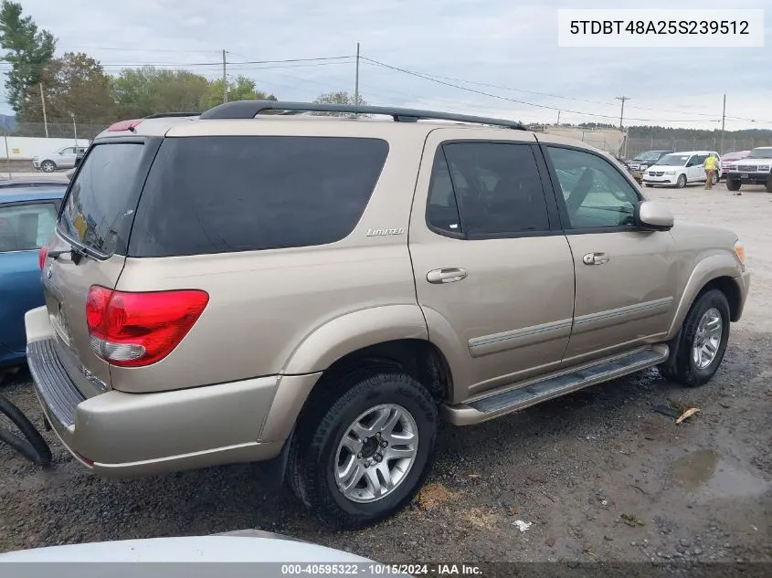 2005 Toyota Sequoia Limited V8 VIN: 5TDBT48A25S239512 Lot: 40595322