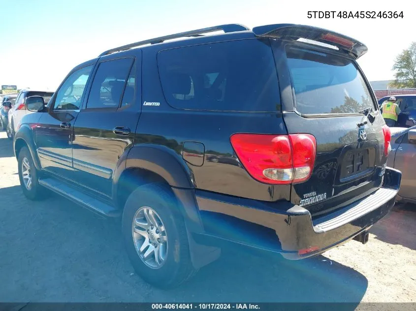 2005 Toyota Sequoia Limited V8 VIN: 5TDBT48A45S246364 Lot: 40614041