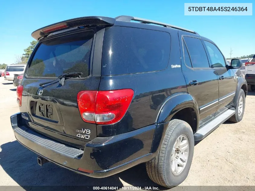 2005 Toyota Sequoia Limited V8 VIN: 5TDBT48A45S246364 Lot: 40614041