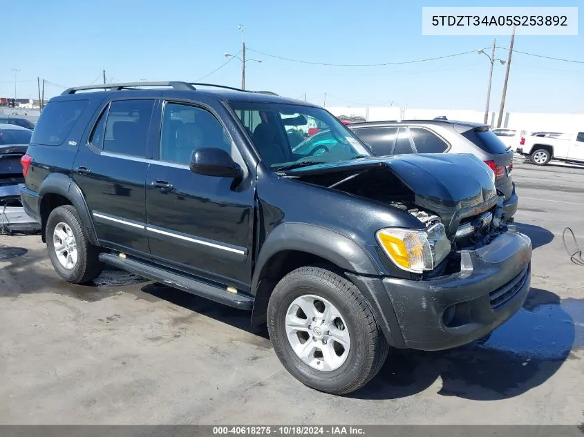 2005 Toyota Sequoia Sr5 V8 VIN: 5TDZT34A05S253892 Lot: 40618275