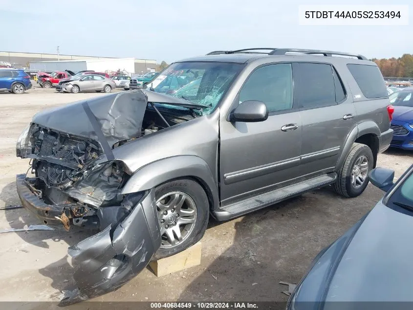 2005 Toyota Sequoia Sr5 V8 VIN: 5TDBT44A05S253494 Lot: 40684549