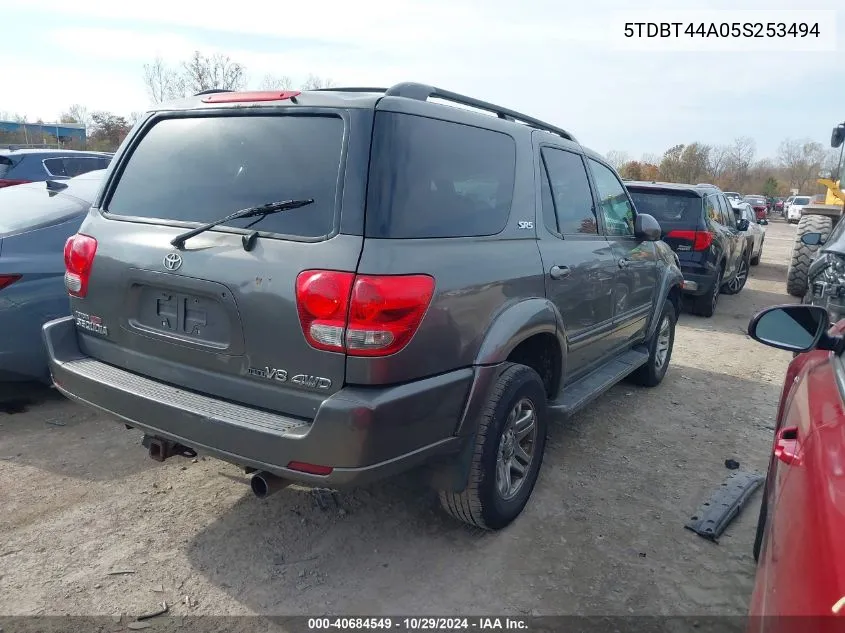 2005 Toyota Sequoia Sr5 V8 VIN: 5TDBT44A05S253494 Lot: 40684549