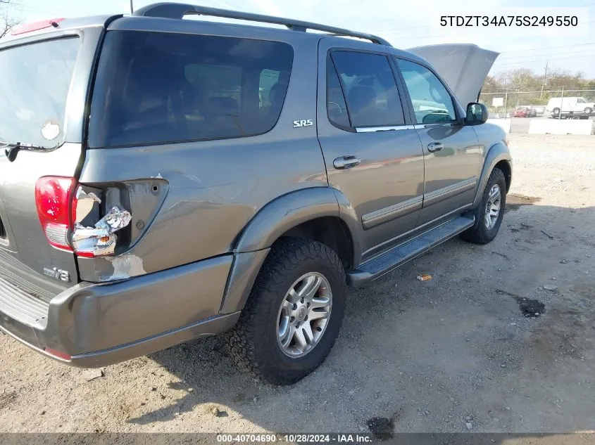 2005 Toyota Sequoia Sr5 V8 VIN: 5TDZT34A75S249550 Lot: 40704690