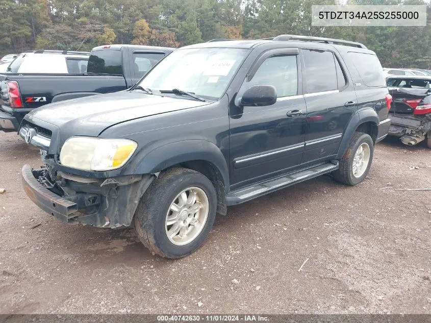 2005 Toyota Sequoia Sr5 V8 VIN: 5TDZT34A25S255000 Lot: 40742630