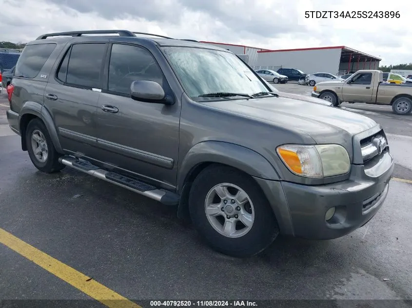 2005 Toyota Sequoia Sr5 VIN: 5TDZT34A25S243896 Lot: 40792520