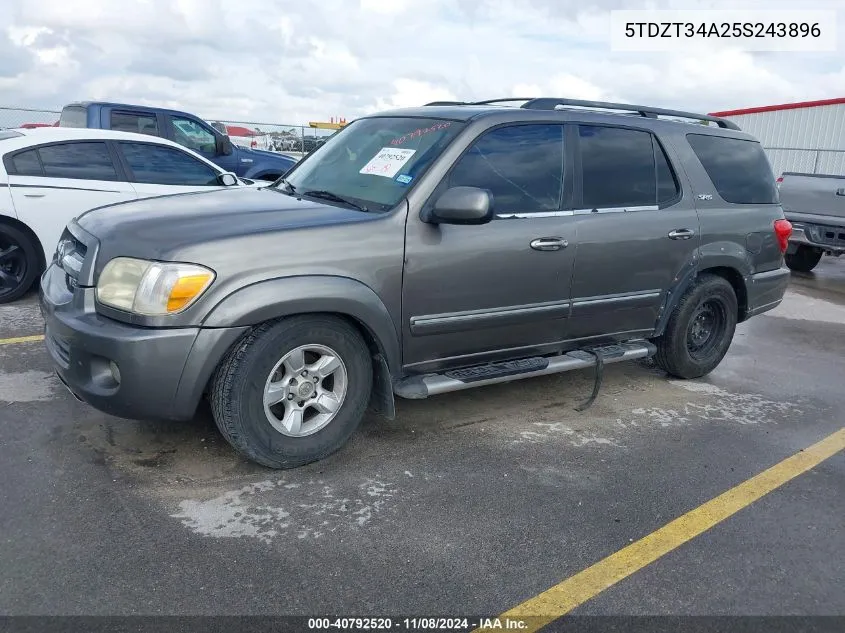 2005 Toyota Sequoia Sr5 VIN: 5TDZT34A25S243896 Lot: 40792520