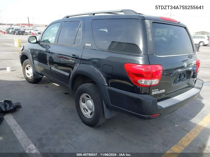 2005 Toyota Sequoia Sr5 V8 VIN: 5TDZT34A75S255641 Lot: 40798837