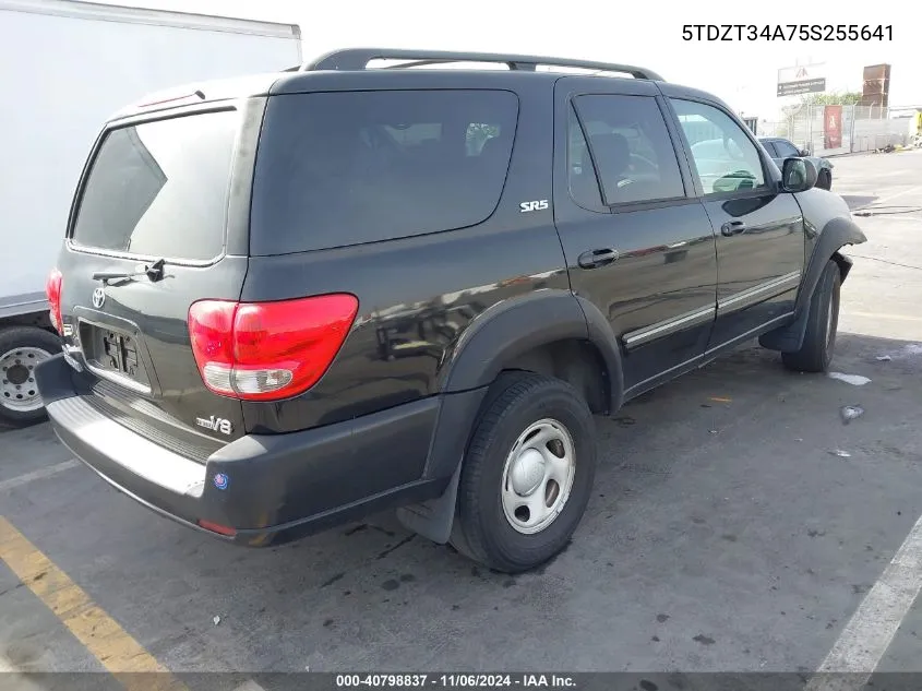 2005 Toyota Sequoia Sr5 V8 VIN: 5TDZT34A75S255641 Lot: 40798837