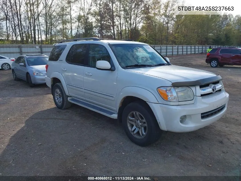 2005 Toyota Sequoia Limited V8 VIN: 5TDBT48A25S237663 Lot: 40868012