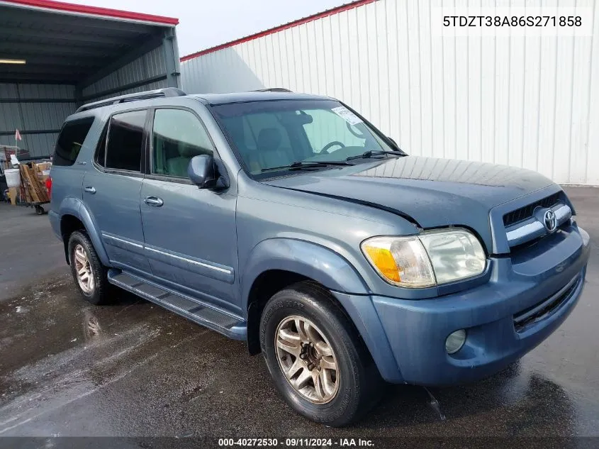 2006 Toyota Sequoia Limited V8 VIN: 5TDZT38A86S271858 Lot: 40272530