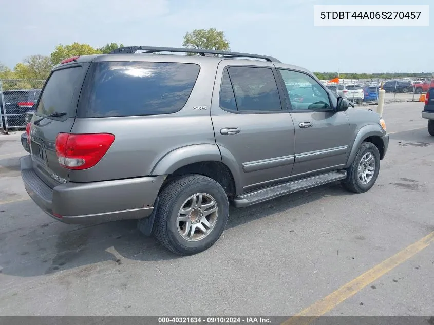 5TDBT44A06S270457 2006 Toyota Sequoia Sr5 V8