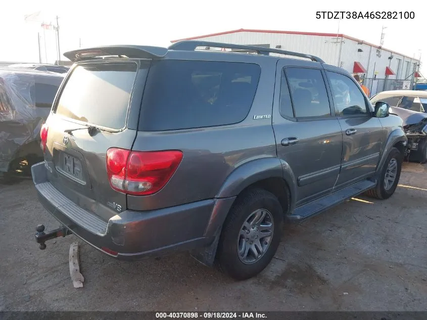 2006 Toyota Sequoia Limited VIN: 5TDZT38A46S282100 Lot: 40370898