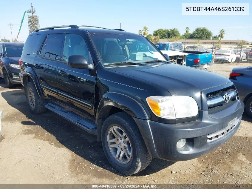 2006 Toyota Sequoia Sr5 V8 VIN: 5TDBT44A46S261339 Lot: 40416897