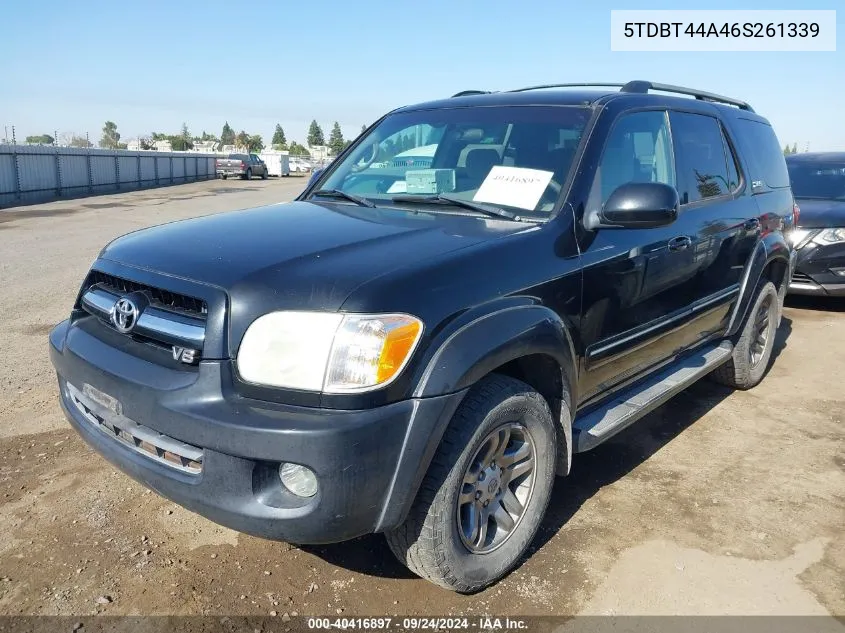 2006 Toyota Sequoia Sr5 V8 VIN: 5TDBT44A46S261339 Lot: 40416897